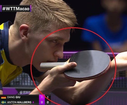 Anton Kallberg equipment setup against Dang Qiu