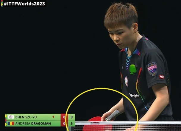 Chen Szu-Yu using Viscaria Super ALC against Andreea Dragoman