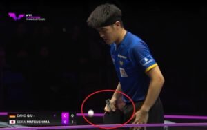 Dang Qiu using Viscaria against Sora Matsushima