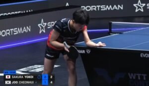 Joo Cheonhui using DHS Hurricane Long 5 vs Sakura Yokoi