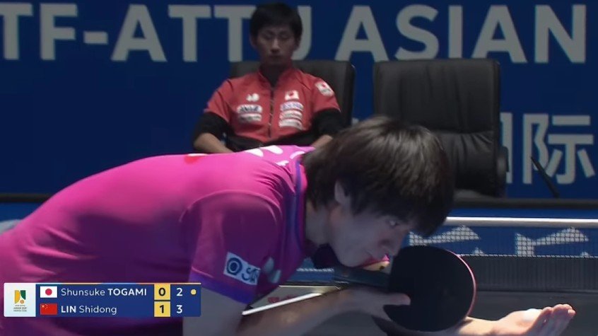 Shunsuke Togami using Fan Zhendong ALC at the Asian Cup 2026