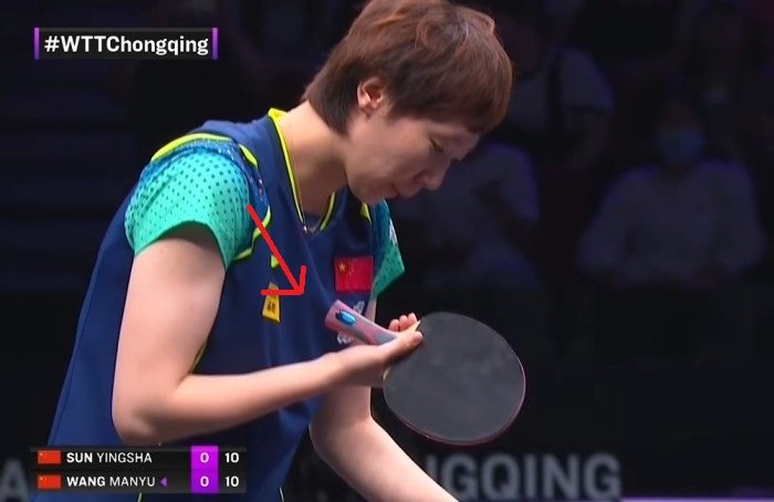 Wang Manyu using Stiga Inspira Plus against Sun Yingsha