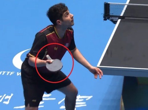 Kanak Jha using Viscaria Super ALC against Wang Chuqin