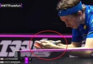 Liam Pitchford using Victas Liam Pitchford against Hiroto Shinozuka