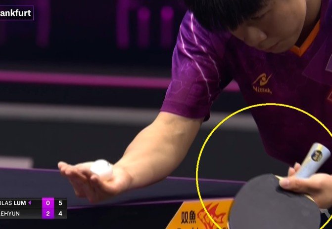 Nicholas Lum using DHS Hurricane Long against An Jaehyun