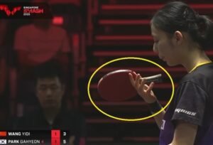 Park Gahyeon using Harimoto Innerforce Super ZLC against Wang Yidi