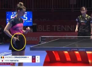 Andreea Dragoman using Tibhar Fortino Force