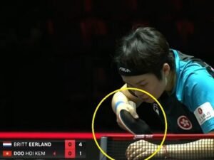 Doo Hoi Kem using STIGA Infinity VPS V against Britt EErland