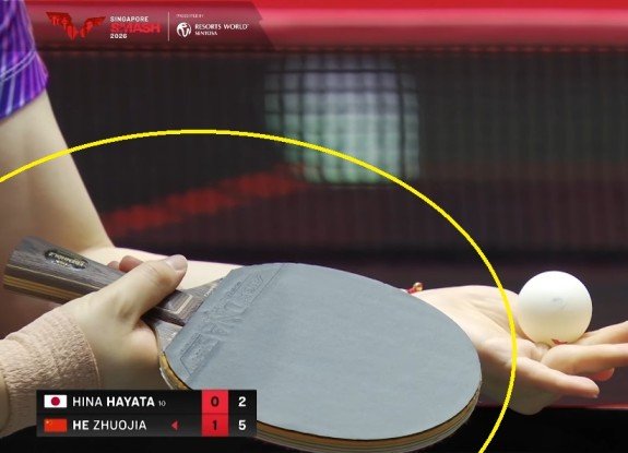 He Zhuojia using Stiga Ebenholz NCT VII against Hina Hayata