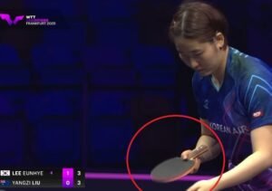Lee Eunhye equipment setup against Yangzi Liu