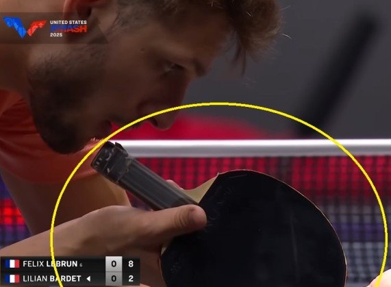 Lilian Bardet equipment setup against Felix Lebrun at the United Smash 2025