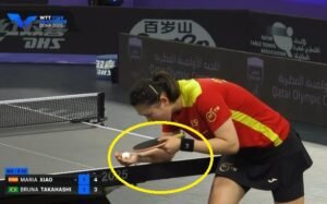 Maria Xiao using Harimoto Innerforce ZLC against Bruna Takahash