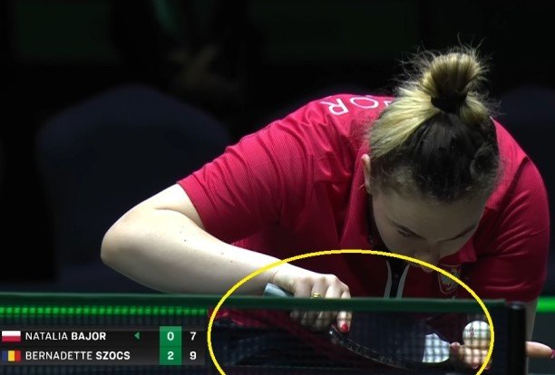 Natalia Bajor equipment setup against Bernadette Szocs