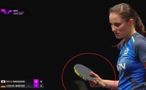 Sabine Winter using Andro Novacell OFF against Miyu Nagasaki