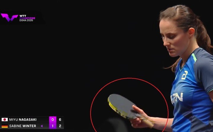 Sabine Winter using Andro Novacell OFF against Miyu Nagasaki