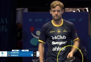 Elias Ranefur using Yasaka Falck Carbon against Eduard Ionescu