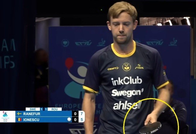 Elias Ranefur using Yasaka Falck Carbon against Eduard Ionescu