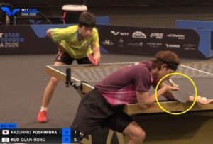 Kazuhiro Yoshimura using Victas Quartet AFC against Kuo Guan Hong