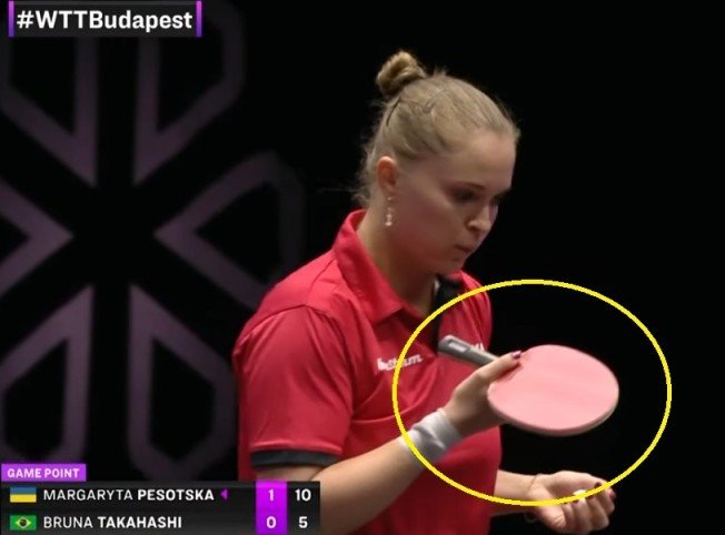 Margaryta Pesotska using Tibhar IV-L Balsa against Bruna Takahashi