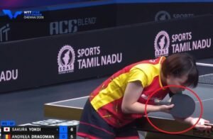 Sakura Yokoi using Fan Zhendong ALC against Andreea Dragoman