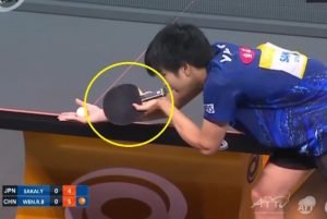 Yuhi Sakai using Harimoto Tomokazu Innerforce ALC against Wen Ruibo