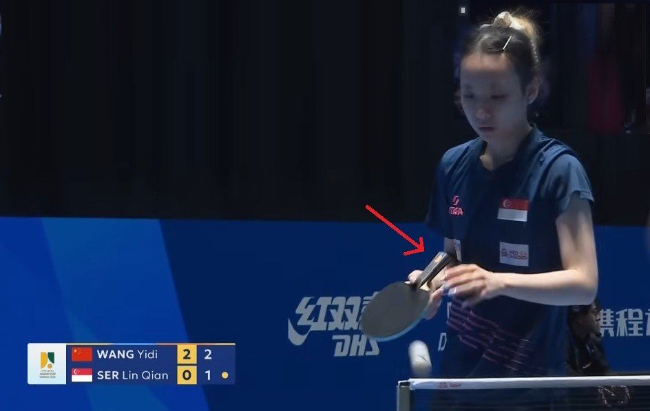 Ser Lin Qian using Fan Zhendong ALC against Wang Yidi