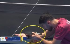 Mohammed Abdulwahhab using Timo Boll ALC against Wang Chuqin