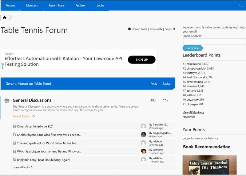 Table Tennis Forum Philippines