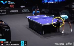 Li Hechen using Alexis Lebrun Krypto Carbon against Kazuhiro Yoshimura