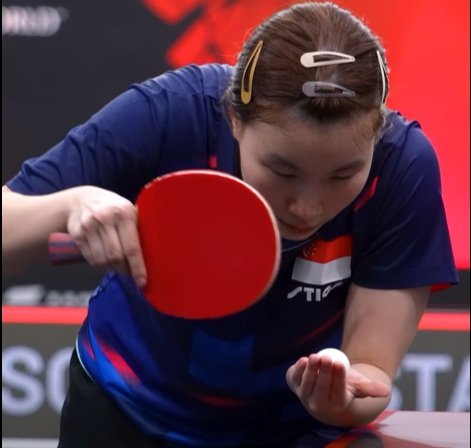 Chloe Lai using Stiga Inspira Plus at the Singapore Smash 2026