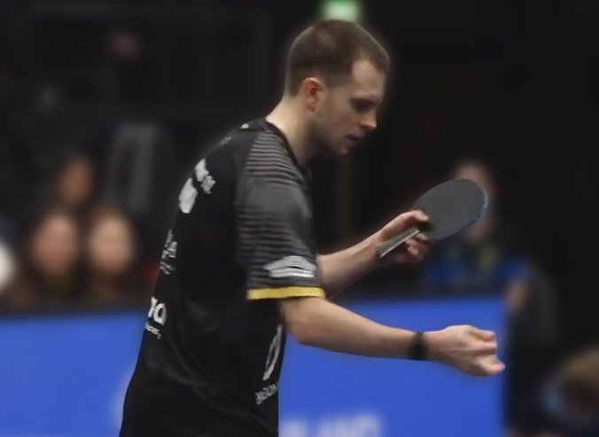 Vladimir Sidorenko using Donic Skachkov Carbon against Darko Jorgic