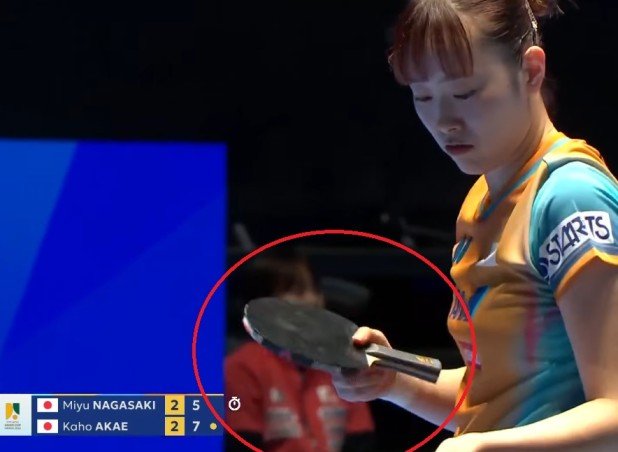 Kaho Akae using Fan Zhendong ALC against Wang Manyu