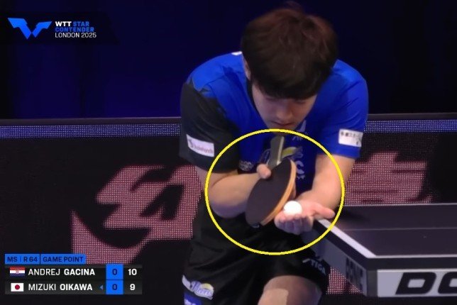 Mizuki Oikawa equipment setup against Andrej Gacina