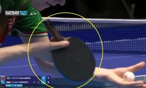 Csaba Andras using Donic Original No. 1 Senso against Anton Kallberg at the ITTF World Team Table Tennis Championships 2026